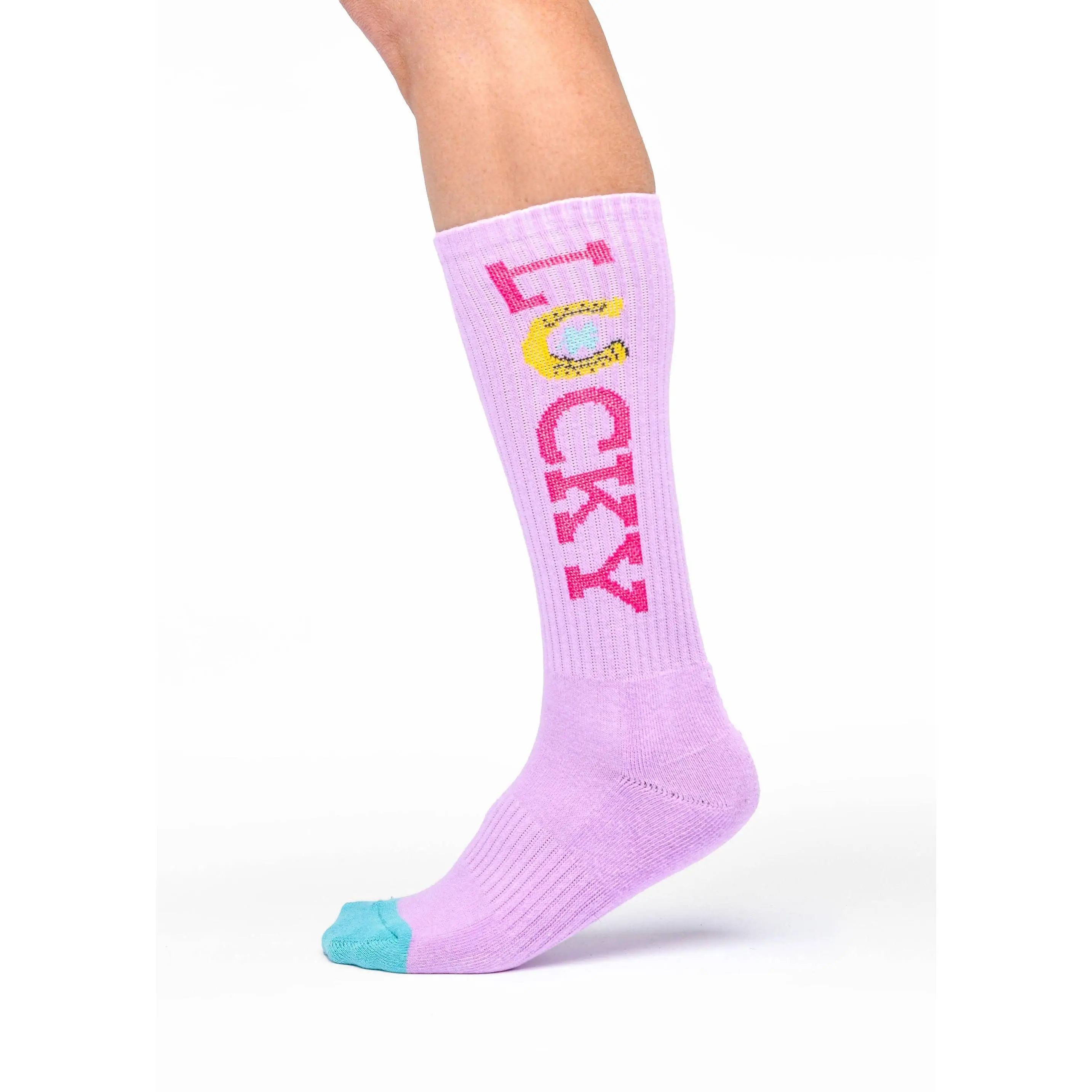 Lucky Light Pinkish Purple Cowboy Boot Socks
