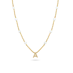 White 'True You' Initial Necklace