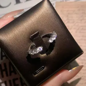 S925 Sterling Silver Eight Stars Band Ring Open Ring 6A Cubic Zirconia fashion jewelry accessory woman girl promise ring Springtok-275(50%)