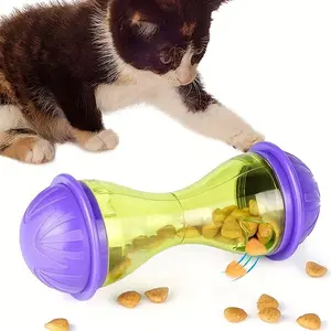 1pc Pet Cat Toy, Food Leakage Device, Bone Shape, Fun Slow Food Device, Pet Playing, Tooth Grinding, Food Leaking Toys