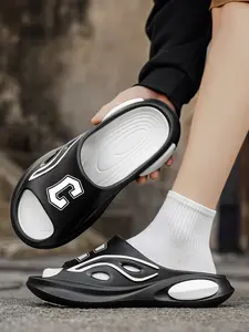 Men's EVA One Piece Slides | Massage Footbed | Lightweight Beach Slippers