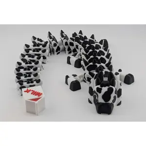 Cow Dragon – Articulated Flexi Toy with Milk Carton Tail