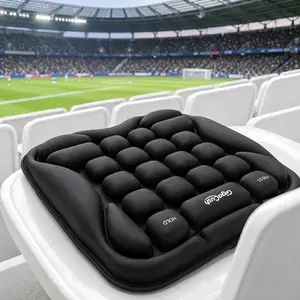 Gigacush Game Day Stadium Seat Cushion, Inflatable Air Cushion for Bleachers, Sports Games, Outdoor Events, Camping, Fishing, Travel, Car Seat & Office Chair, Breathable Multi-Cell Comfort Pad, Gift-Ready with Gift Box, 17.72x17.72x2.36in