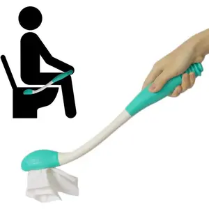 Toilet Aid Wiper Self Assist Bathroom Bottom Butt Wipe Helper Wand Long Reach Comfort Wipe Tool Paper Tissue for Pregnant After Surgery Seniors Arm Handicap Bariatric