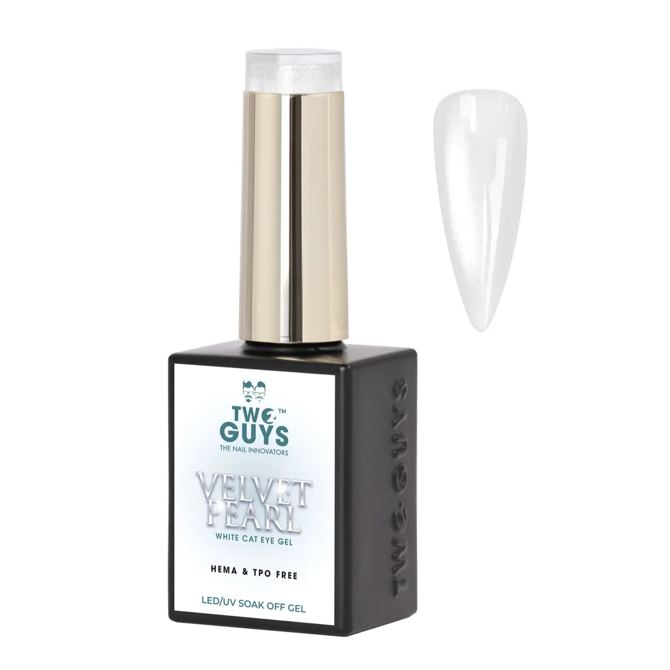 2GUYS NAIL VELVET PEARL - WHITE CAT EYE GEL (15ML)