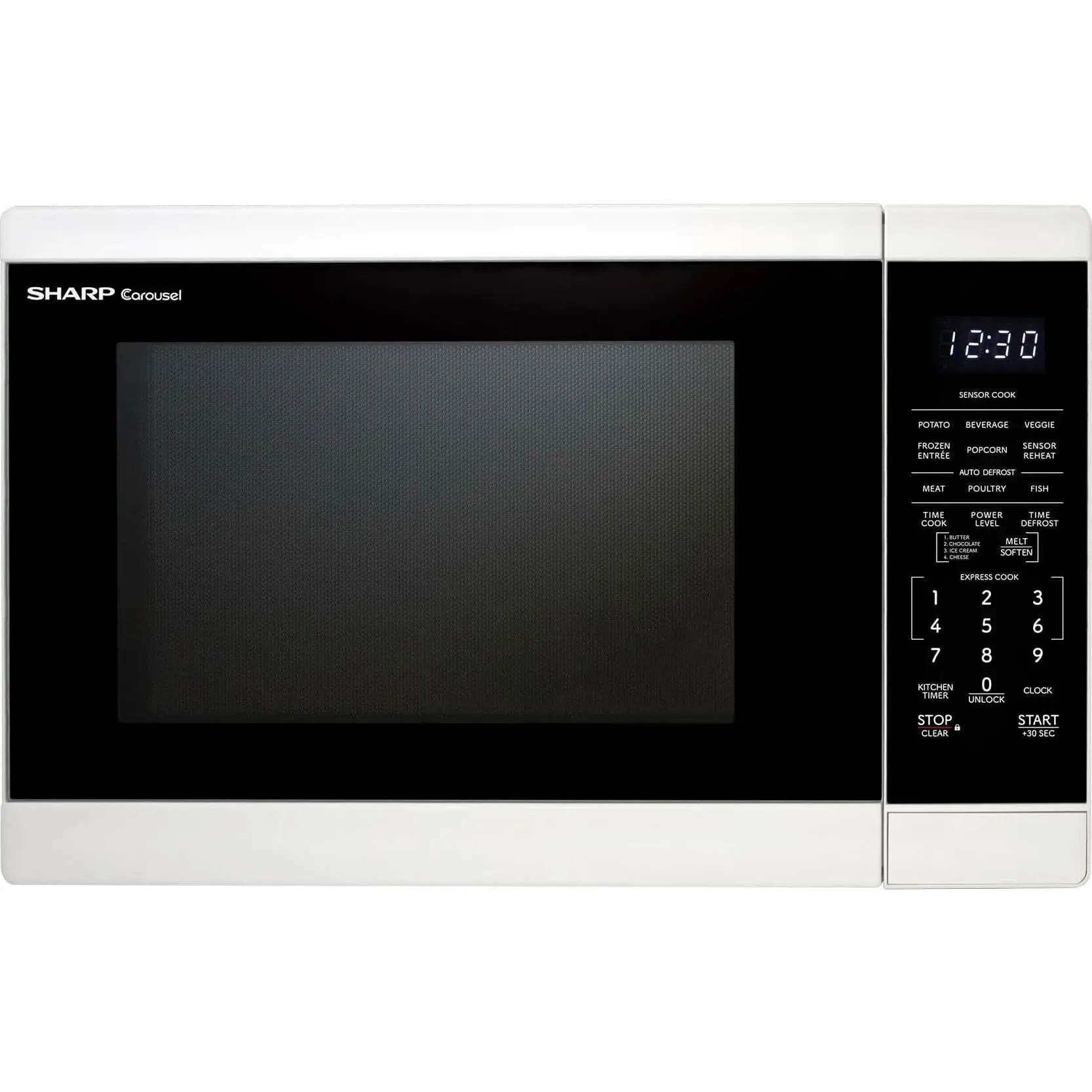 Sharp - 1.4 cu ft Countertop Microwave With Sensor Cooking - White