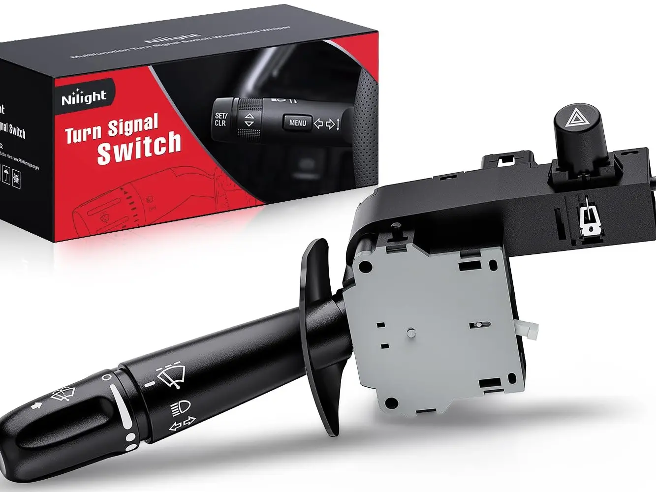 Nilight Turn Signal Switch Compatible with 2002 2003 2004 2005 2006 2007 2008 2009 Dodge Ram 2004-2009 Durango 2005-2010 Dakota 2007-2009 Aspen 2006-2009 Raider Blinker Lever Switch, 2 Year Warranty