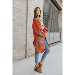 Long Sheer Floral Kimono – Graceful and Lightweight