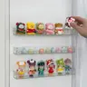 3 pcs clear plastic wall shelf unit for storing figurines Figurines & Home Decor Durable classic design for living room, dormitory, toy store, dormitory room organizer Wall Mounted Organizer Storage