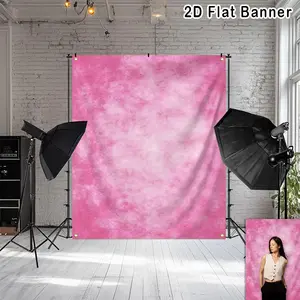 2D Flat Banner, 1pc Vintage Pastel Pink to White Gradient Photography Backdrop - Elegant Pink to Purple cloud-like texture, Background for Newborn, Wedding, Birthday, Studio, Dreamy Cloud Texture, Party Decorations Banners