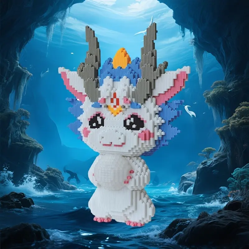 Mystical Starry Unicorn 3D Puzzle Building Block Ornament, Perfect for Home Office Shelf Decor, Ideal Gift for Celebrations and Parties