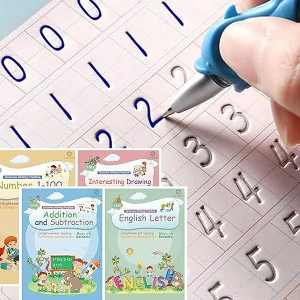 Magic Ink Copybooks for Kids Reusable Handwriting Workbooks for Preschools Grooves