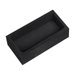 1000g Graphite Ingot Mold for Melting Casting Refining Metal, High Purity Graphite Oil Slot Mould for Gold Silver Bars
