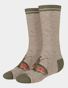 SHINESTY  Mens Rowdy Angler Crew Socks, Multi-Colored, Large