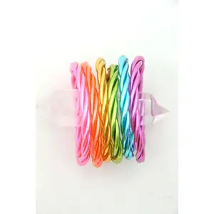 Twisted Thai Buddhist Temple Bracelets - Gold Flake Mantra Bangle, Waterproof Comfortable Jewelry