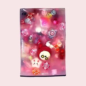 Picky Pad Picking Fidget Toy - Colorful Beads & Charms, Size 3x2, ADHD & Anxiety Support