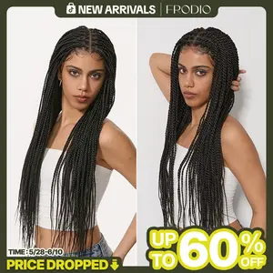 [New Arrival] Frodio Veralux™ Fiber Full Lace Braided Wig with 3-Strand Braids and 2-Strand Twists | Wear & Go, Glueless, Pre-Baby Hair, Flexible Parting
