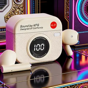 Vintage Wireless Half In-Ear Bluetooth-compatible Headphones, Sporty Mini Earbuds, HD Call Quality, Stereo Sound, Compatible with Android & iOS