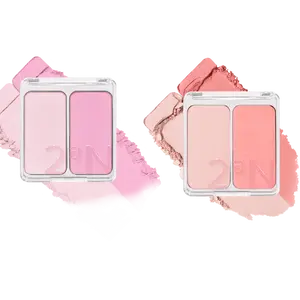 2aN Dual Cheek Color Face Blusher Duo Set (#9 Heart Balloon, 3g*2) Buildable & Blendable Cheek Color, Powder Blush, Korean Beauty