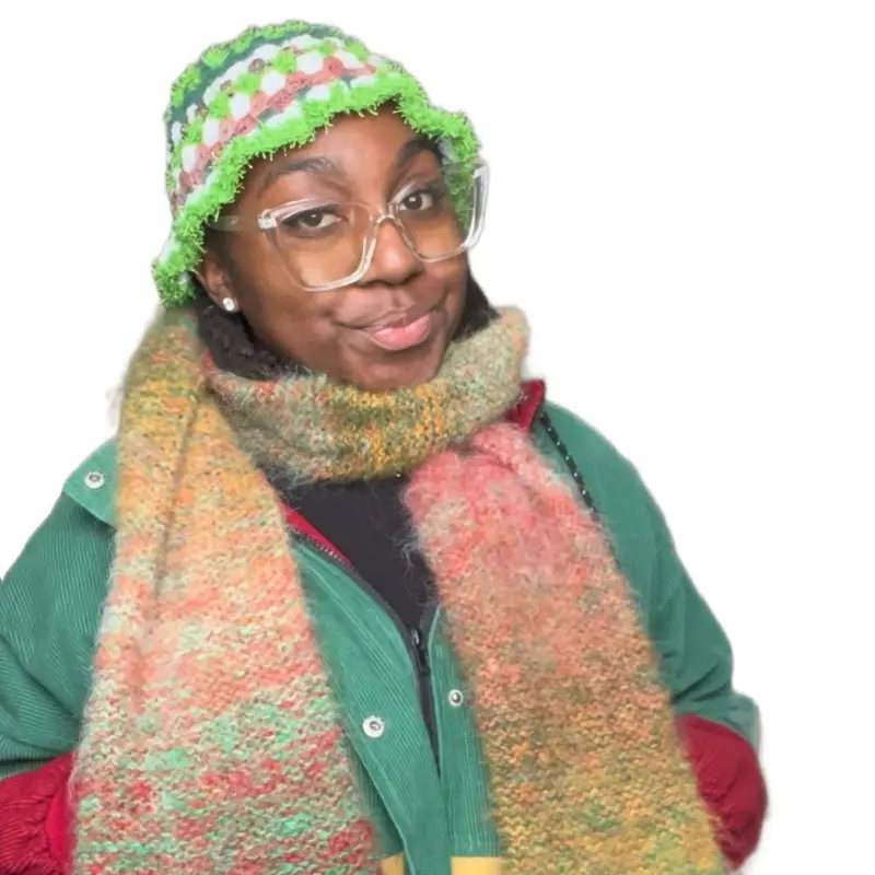 Crochet Scarf - Multi-Colored Design, Ideal for Cold Weather Wear