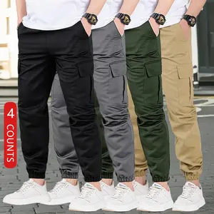 Men's Heavy Multi-Pocket Overalls, Large Pocket Drawstring Elastic Belt Tactical Overalls - Regular Version All Seasons Paratrooper Style, Suitable for Halloween Parties and Daily Wear/Hiking/Construction Work - Non-Elastic Durable Fabric, Reinforced Stit