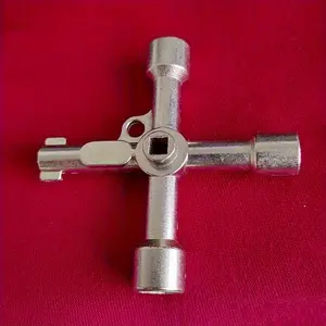Durable Zinc Alloy Multifunctional Cross Wrench, Waterproof Hex Key for Electrical Panels, Elevator Doors, Faucet Valves, Industrial Tool, Hex Wrenches