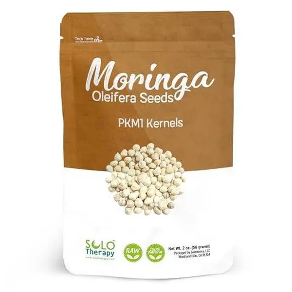 Moringa Seeds KERNEL Shelled Clean - PKM1, Edible, Moringa Oleifera, Malunggay, Semillas De Moringa, Drumstick Tree, Herbal Tea - Resealable Bag - 56 grams - Premium Quality (Moringa Kernels)