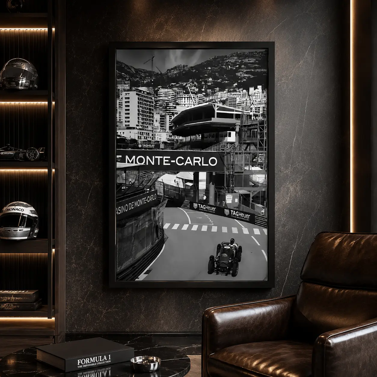 Monaco Monte Carlo F1 Racing Wall Art Poster - Black & White Vintage Formula Car Canvas, Abstract Gold Ink Splash Mural, Time Is Money Painting, Custom Blonde Poster, Ace of Hearts Playing Cards Set Art, Colored Sand Epoxy Floor Paint Home Decor