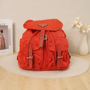 Pre-owned PRADA Nylon / Leather trim Backpacks Nylon Backpack DS052291 A120