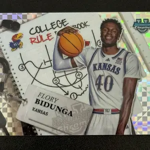 BASKETBALL- 2024-2025 Bowman Chrome U - Flory Bidunga College Rule Playbook - X-Fractor -  Kansas Jayhawks sports  cards