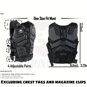 TF3 Vest - Adjustable Airsoft & Paintball Combat Vest, Molle System for Tactical Operations
