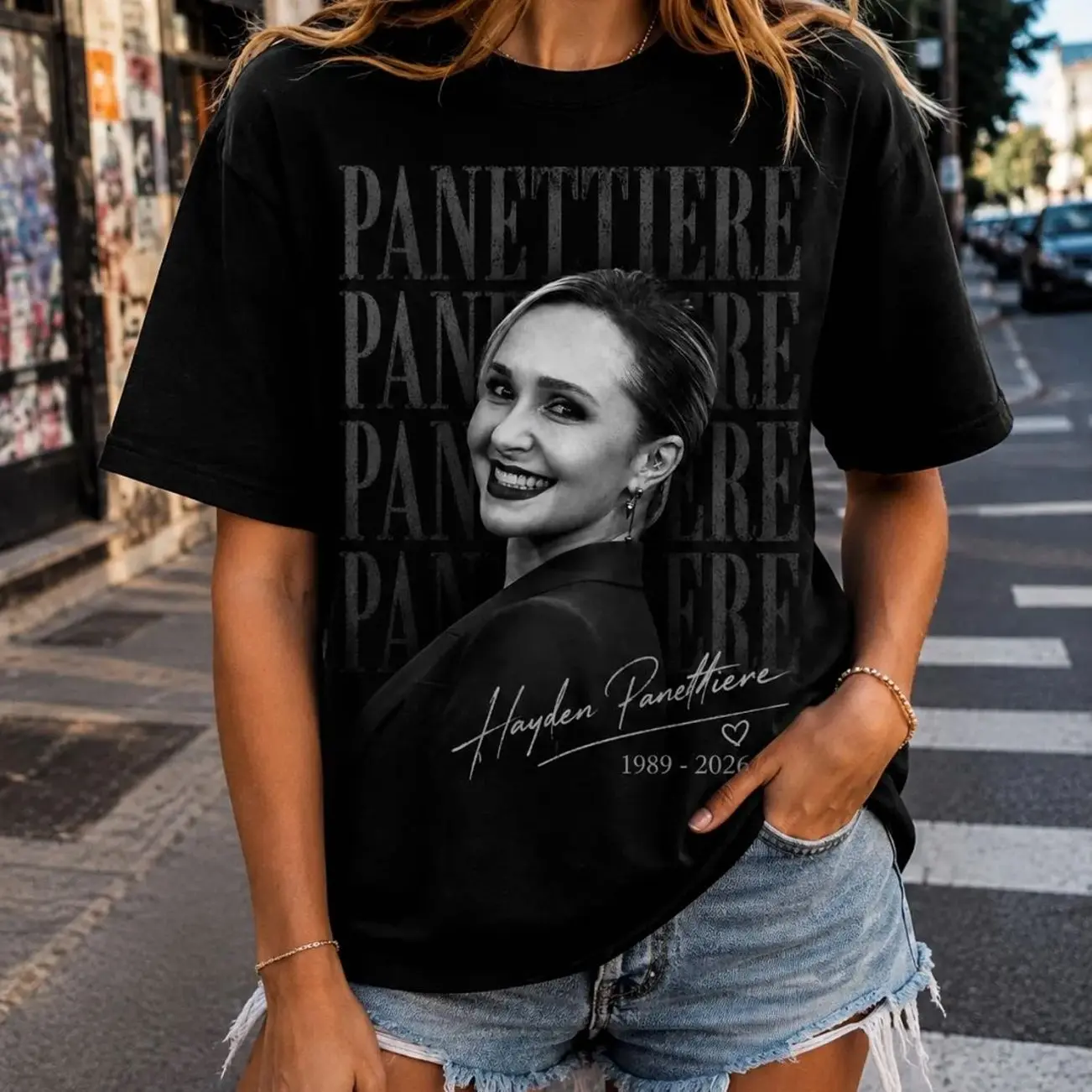 Hayden Panettiere Memorial Shirt, Hayden Panettiere Tribute Unisex Tee, Actress Memorial T-Shirt