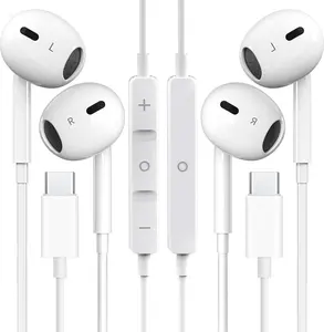 Headphones with USB-C Plug, Wired Ear Buds with Built-in Remote to Control Music, Phone Calls, and Volume, Earbuds Wired for iPhone 16/15 USBC Headphones,Compatible with iPhone 16/15/Android/Galaxy/iPad