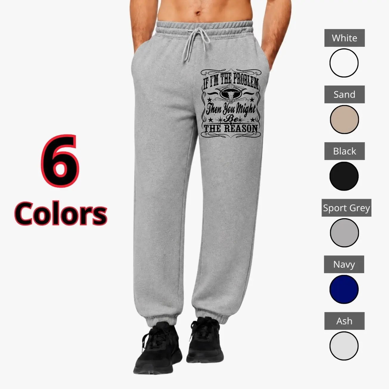 Men’s Funny Graphic Jogger Pants, Relaxed Fit Sweatpants with Elastic Cuffs and Drawstring Waist, Casual Lounge Pants for Streetwear, Daily Wear, Gym, Workout, Running, Travel and Comfortable Outdoor Style 6