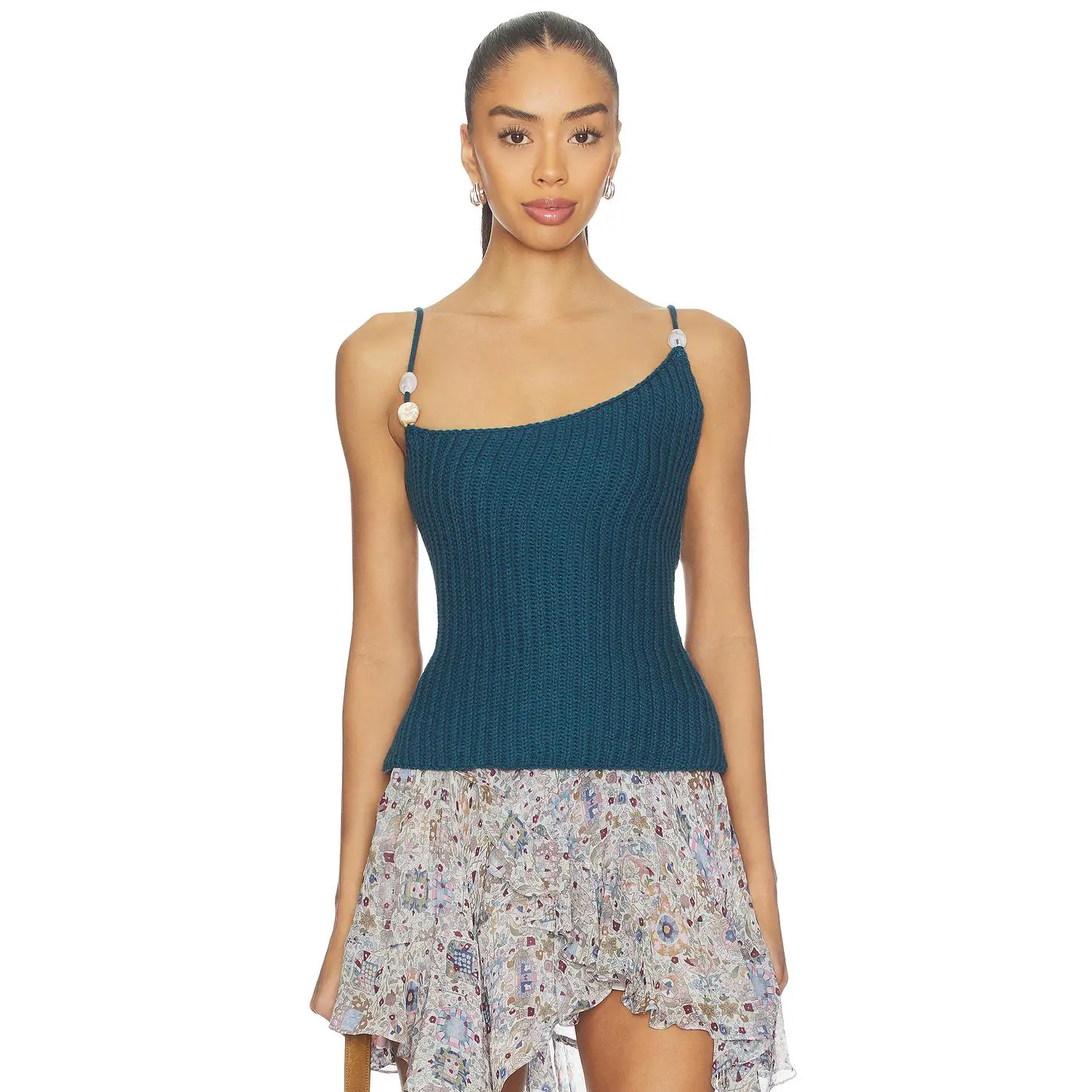 SNDYS Desi Open Back Top in Teal