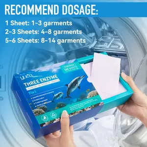 YUCO Eco-Friendly Travel Laundry Detergent Sheets - Liquidless Laundry Sheets Detergent for Travel No Plastic & Hypoallergenic (Ocean Amberwood) household items