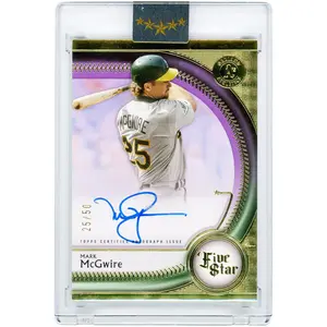 Mark McGwire Oakland A's Autographed 2024 Topps Five Star Gold #FSA- #25/50 Card - Fanatics Authentic Certified