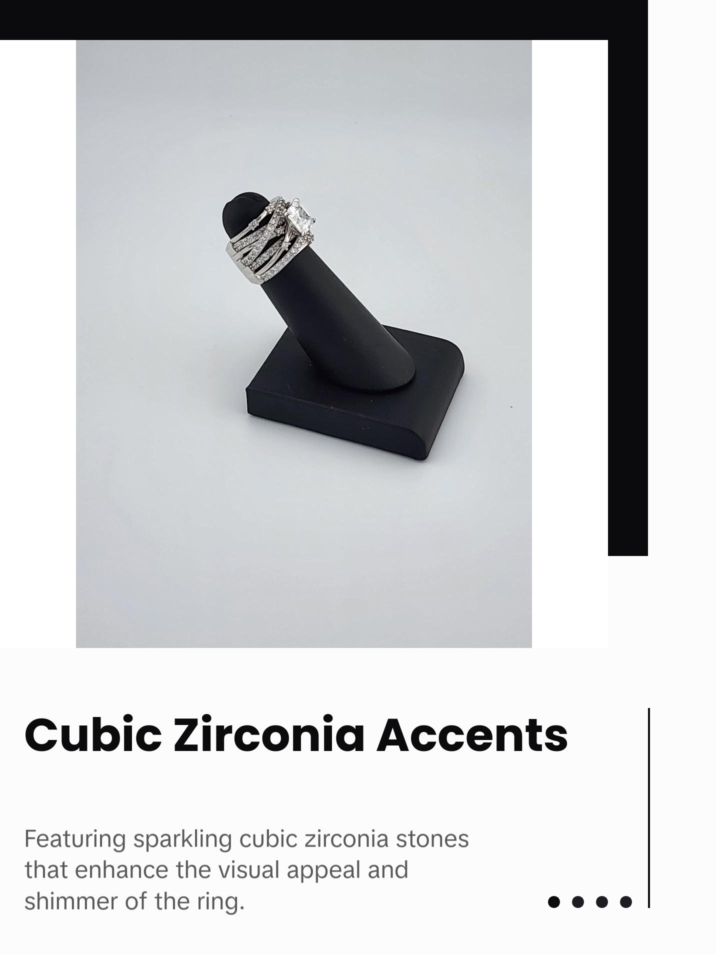 Brand New Sterling Silver 925 Square gemstone Crossover Ring