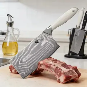 7.5 Inch Chopper Knife, 67-Layer Damascus Steel Blade, G10 Handle, Chef Slicing Cleaver, Kitchen Knives, Meat and Poultry Tools