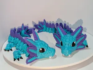Axolotl Articulated Dragon 3D Printed Fully Poseable Fantasy Creature with Vibrant Multicolor Design for Kids Adults & Fantasy Collectors CinderWing3d  Design
