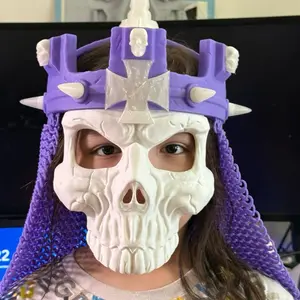 Triple H Skull King Crown 3D Printed Lightweight Cosplay Halloween WWE Fan Accessory Ready to Wear