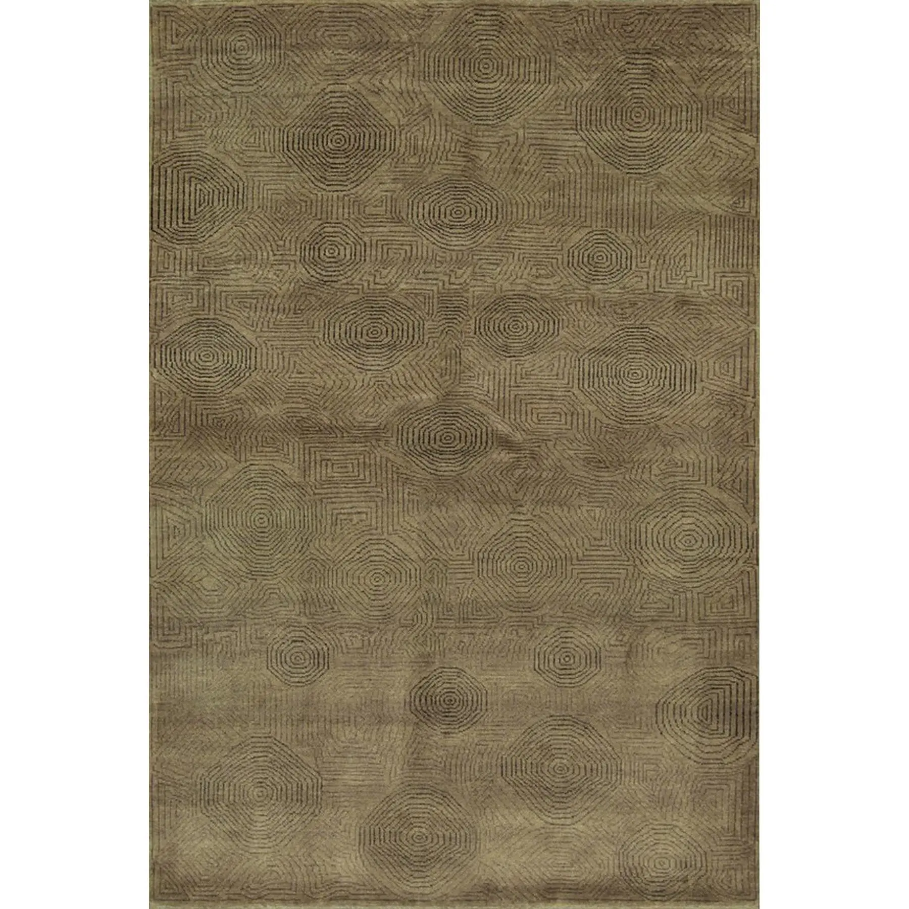 Exquisite Yara Brown Hand Knotted Wool Rug