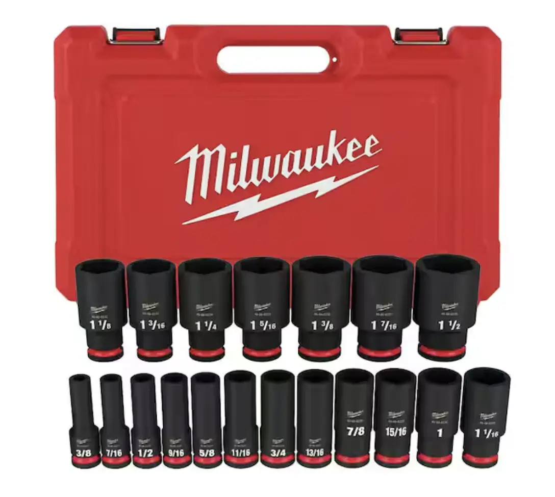 Milwaukee 1/2 in. Drive SAE Socket Set (19-Piece) 49-66-7012