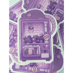 Rat Claw Machine vinyl matte sticker