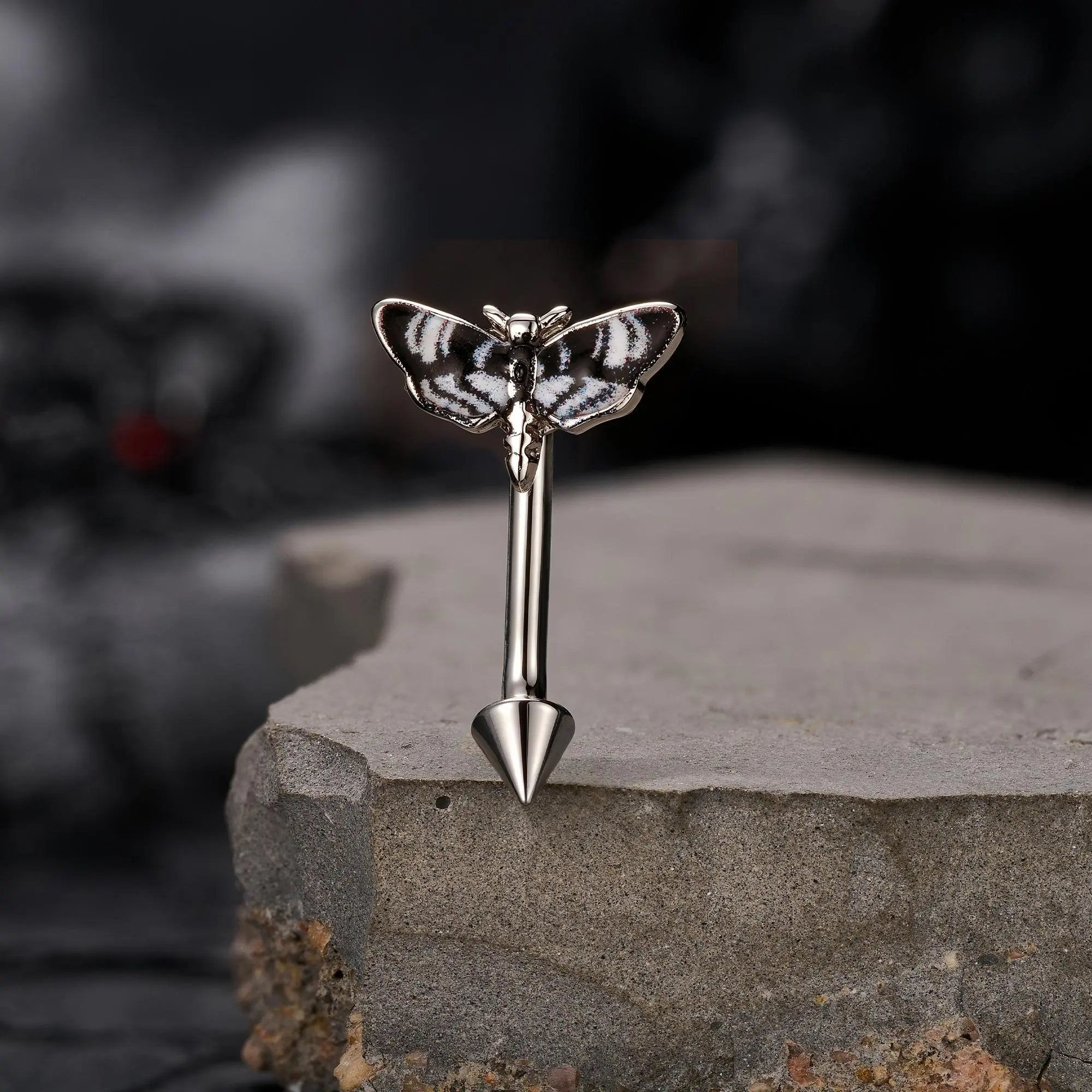 OUFER 16G Moth Eyebrow Piercing Jewelry Stainless Steel Rook Piercing Jewelry