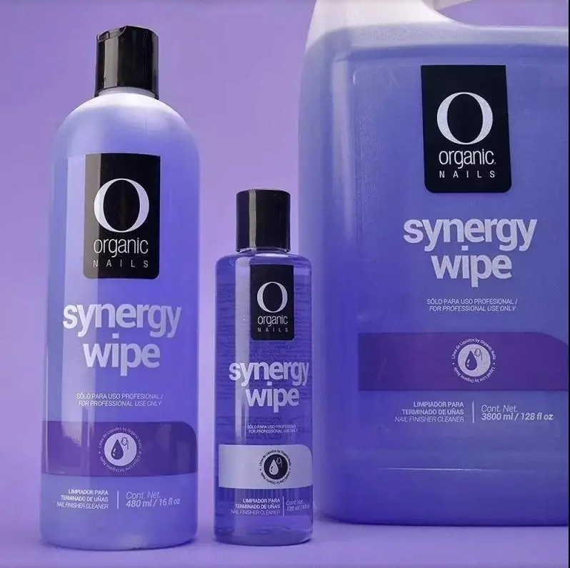 Organic Nails Synery Wipe 4oz Nail Finisher Cleaner - Gentle Nail Cleaner with Natural Ingredients for Fresh and Vibrant Nails Polish Manicure Cleanser Cleansing Remover, Nail Polish, Liquid