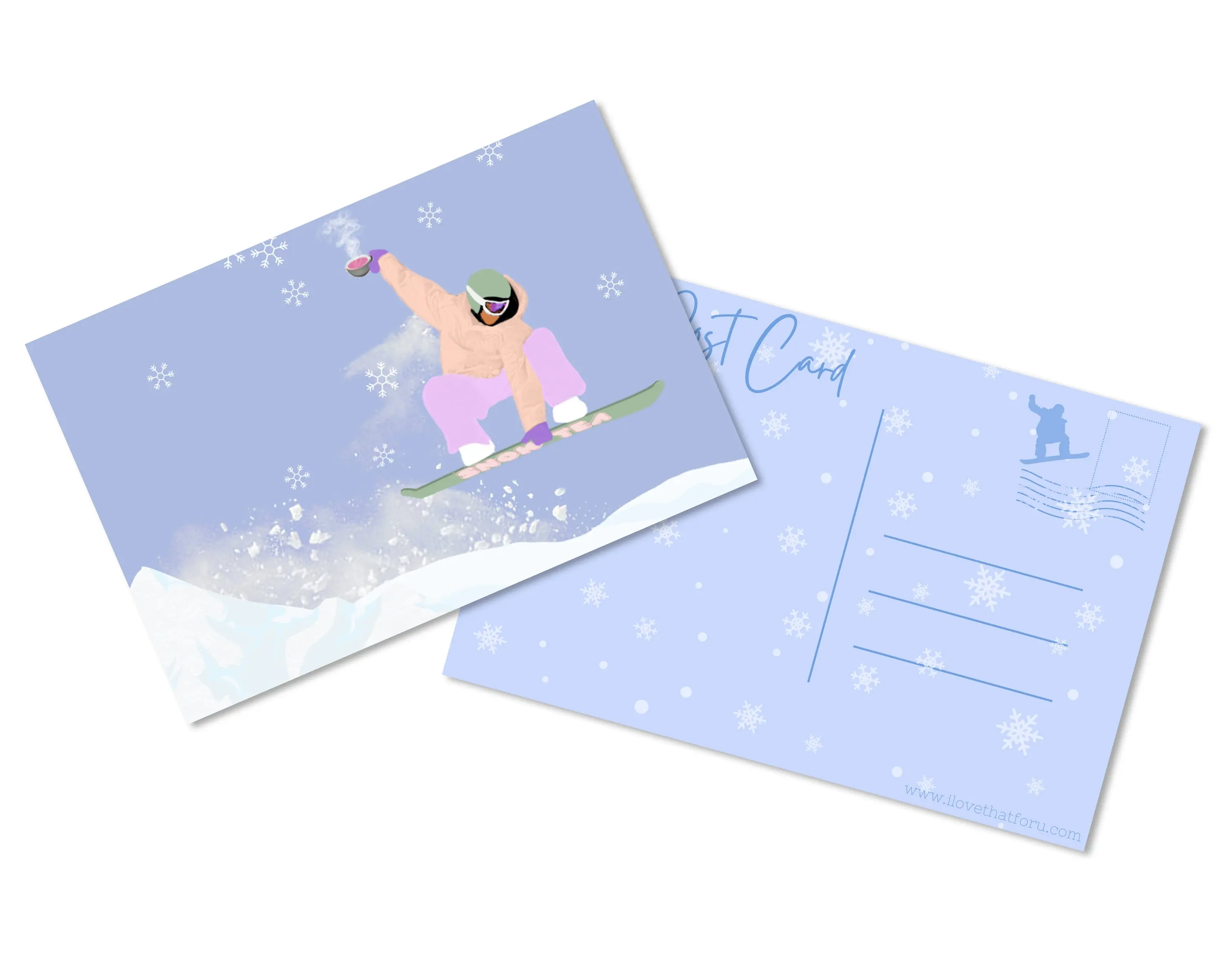Snowboard Postcard