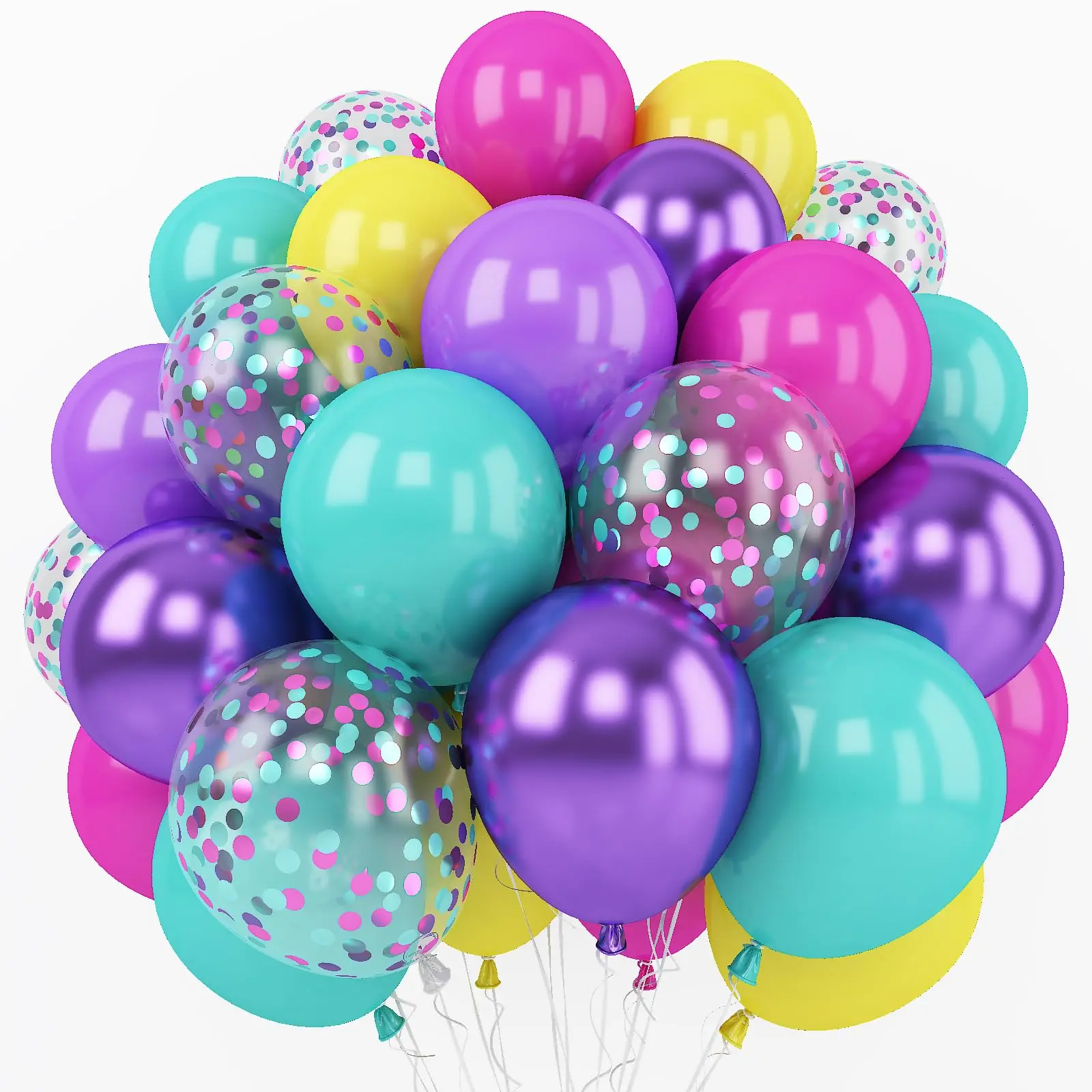 Pink Blue Purple Balloon  60 12 Inches Hot Metallic Teal Yellow Balloons Confetti For Magic Theme Birthday Decoration Shower Engagement Party Supplies