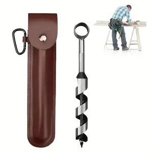 Handheld Drill Wrench Tool Outdoor Survival Hammer Camping Jungle Skills Manual Drilling Wrench Wood Core Woodworking Tool Survival Tools