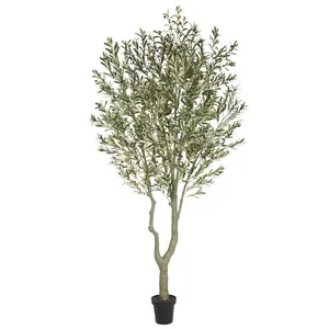10ft Faux Olive Tree in Pot with Realistic Leaves and Full Fruits for Home Office Living Room Bedroom Decor